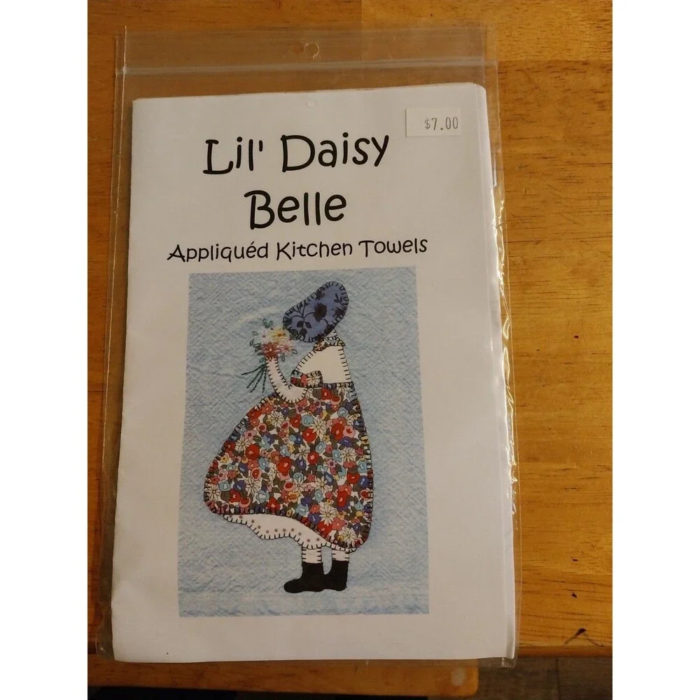 Lil' Daisy Belle Appliqued Kitchen Towel Pattern